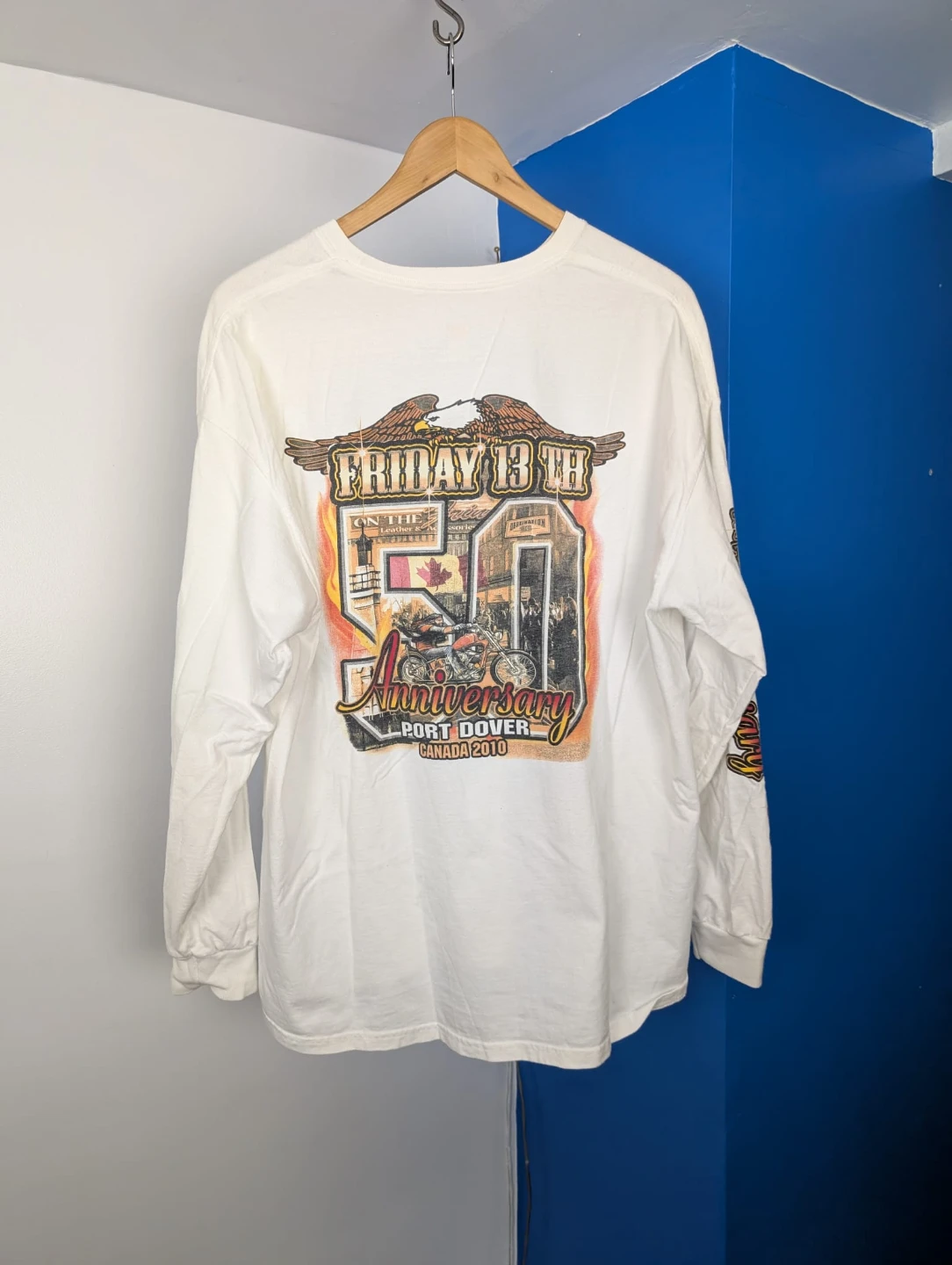 Friday 13th Port Dover Motorcycle Long Sleeve t-shirt- XL - photo 2