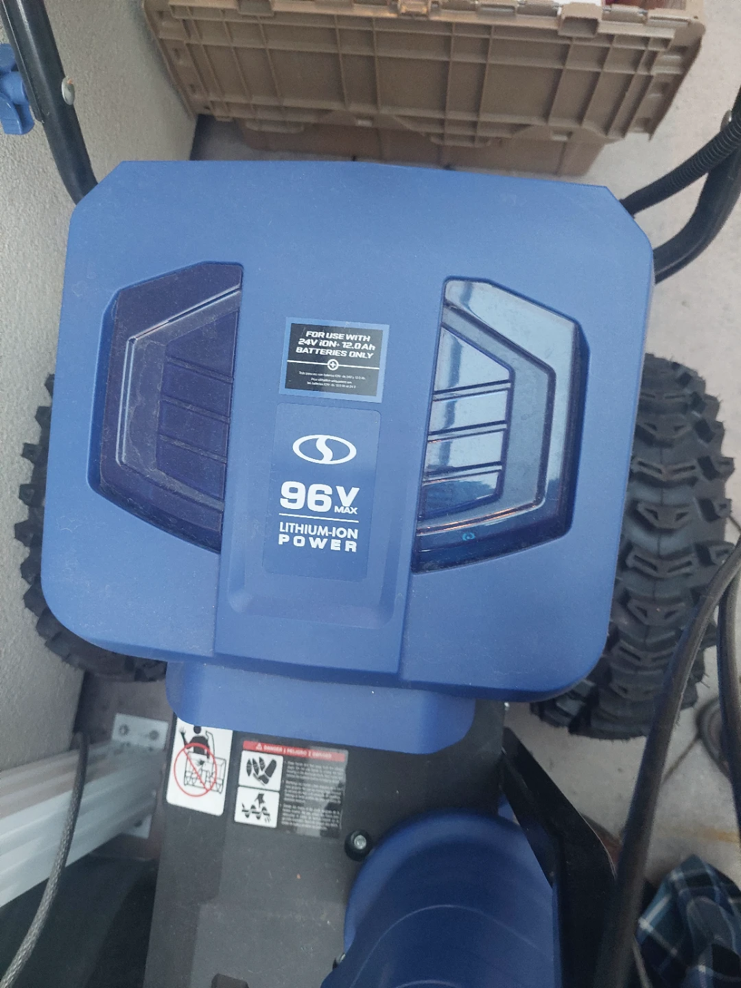 Snow Joe 96V Cordless Snow Blower no batteries - photo 2