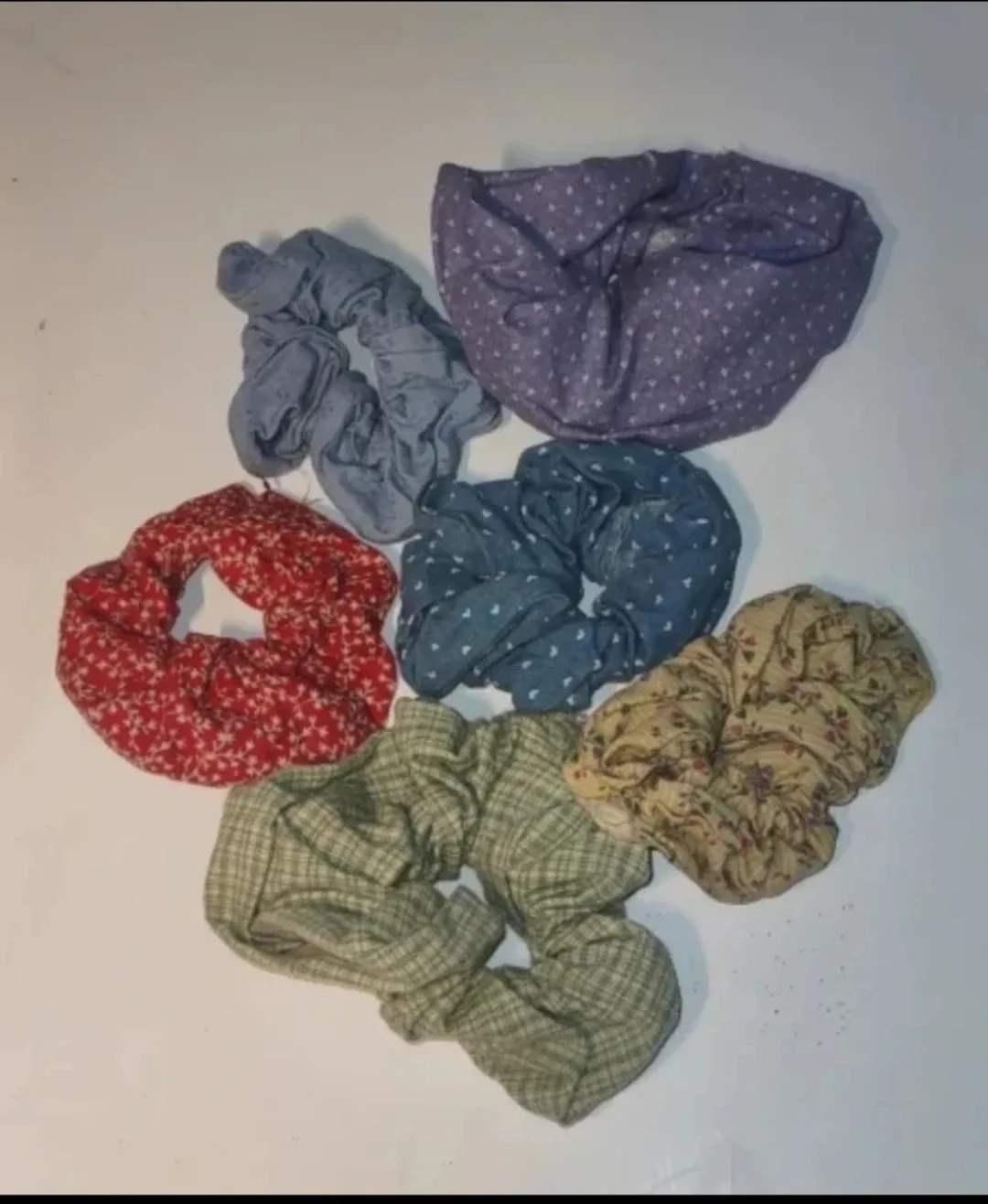 Assorted Fabric Scrunchies - 6 Pack #Cleanout