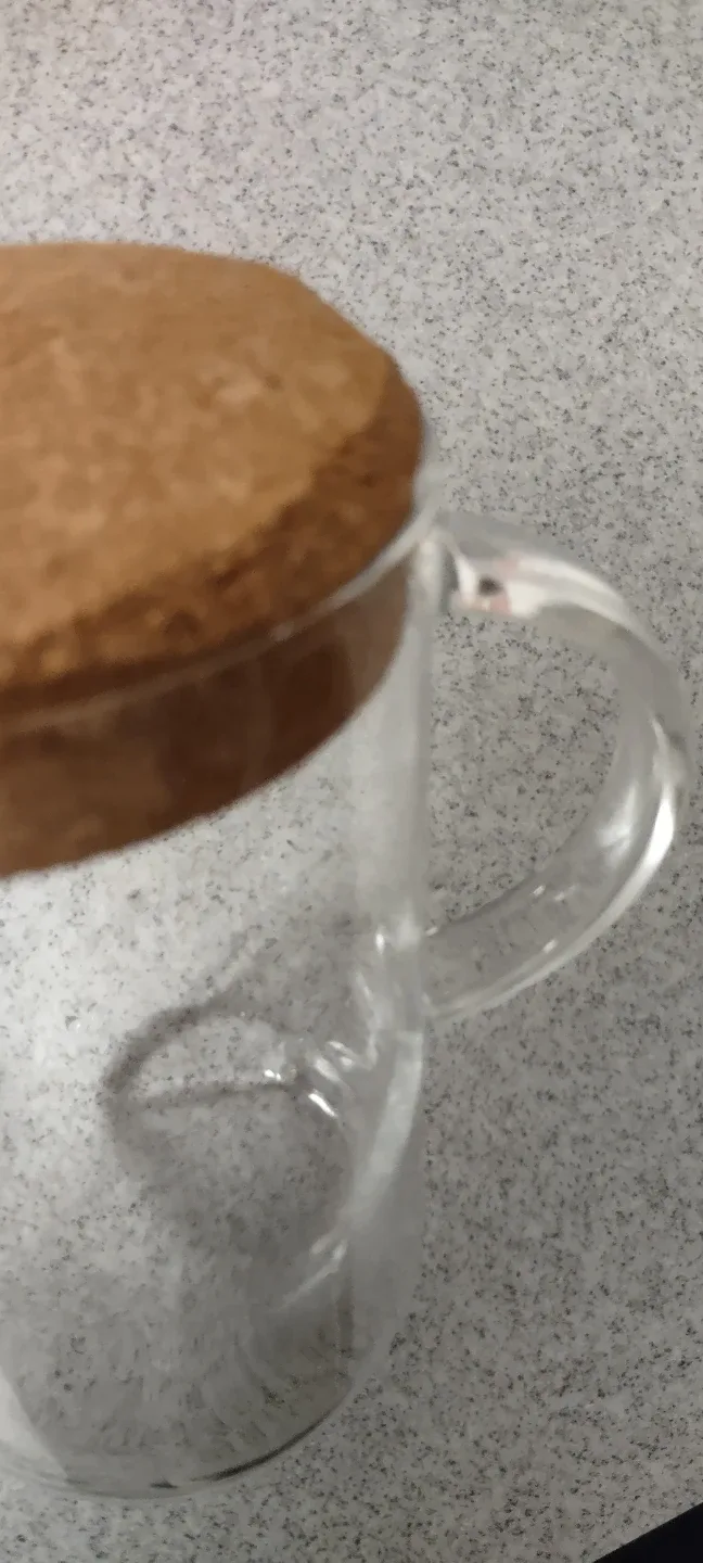 Glass Pitcher with Cork Lid #Clenout image indicator(4)