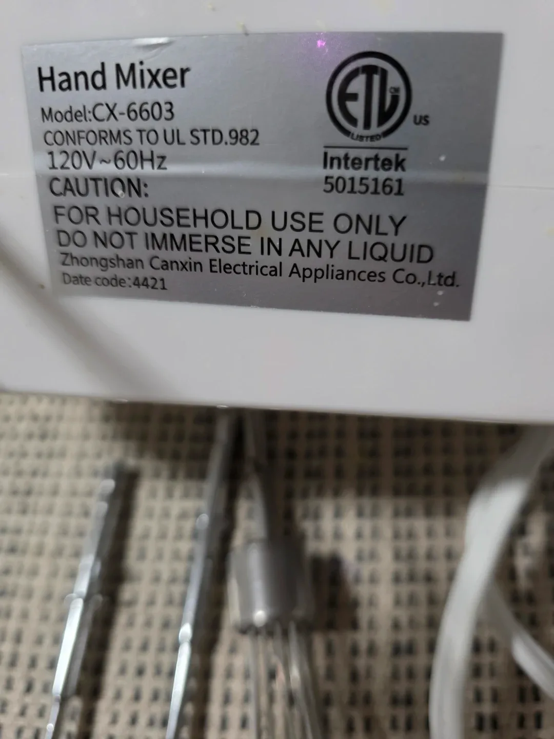 Baigelong Hand Mixer CX-6603 image indicator(3)