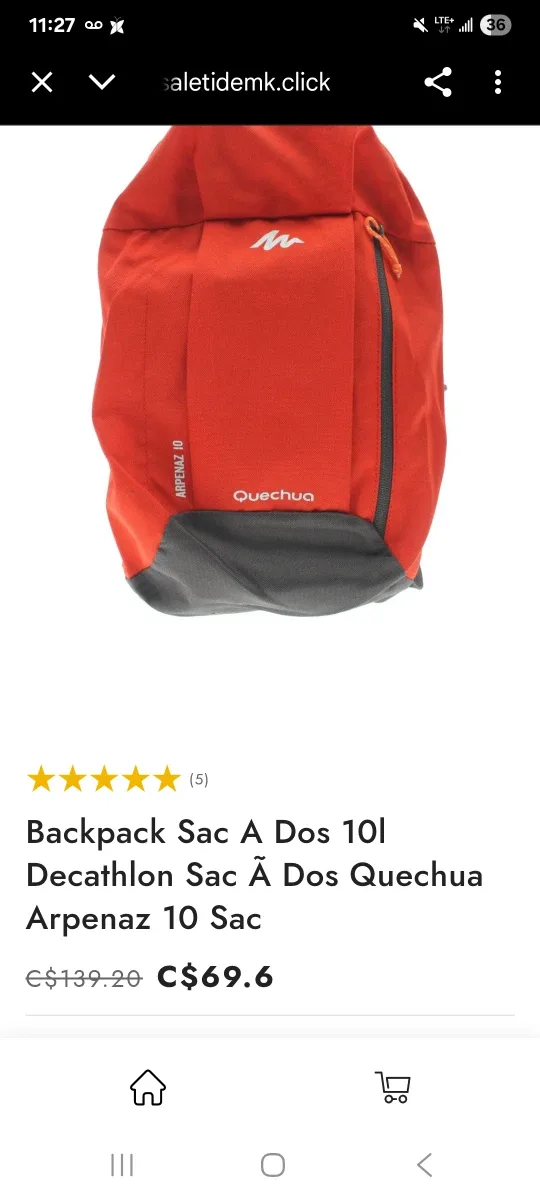 Quechua Arpenaz 10 Hiking Backpack - Orange image indicator(6)
