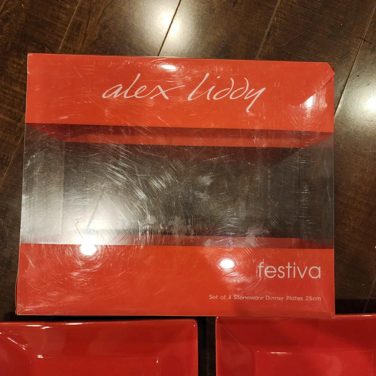 Alex Liddy Festiva Red Dinner Plates, Set of 4 - photo 3