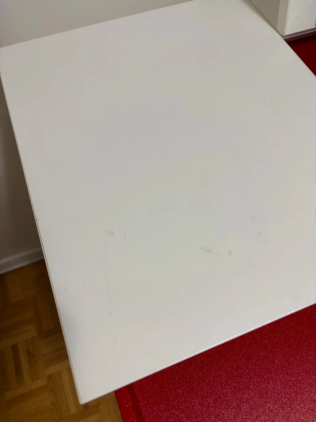 IKEA White BRIMNES Makeup Table with Mirror image indicator(3)