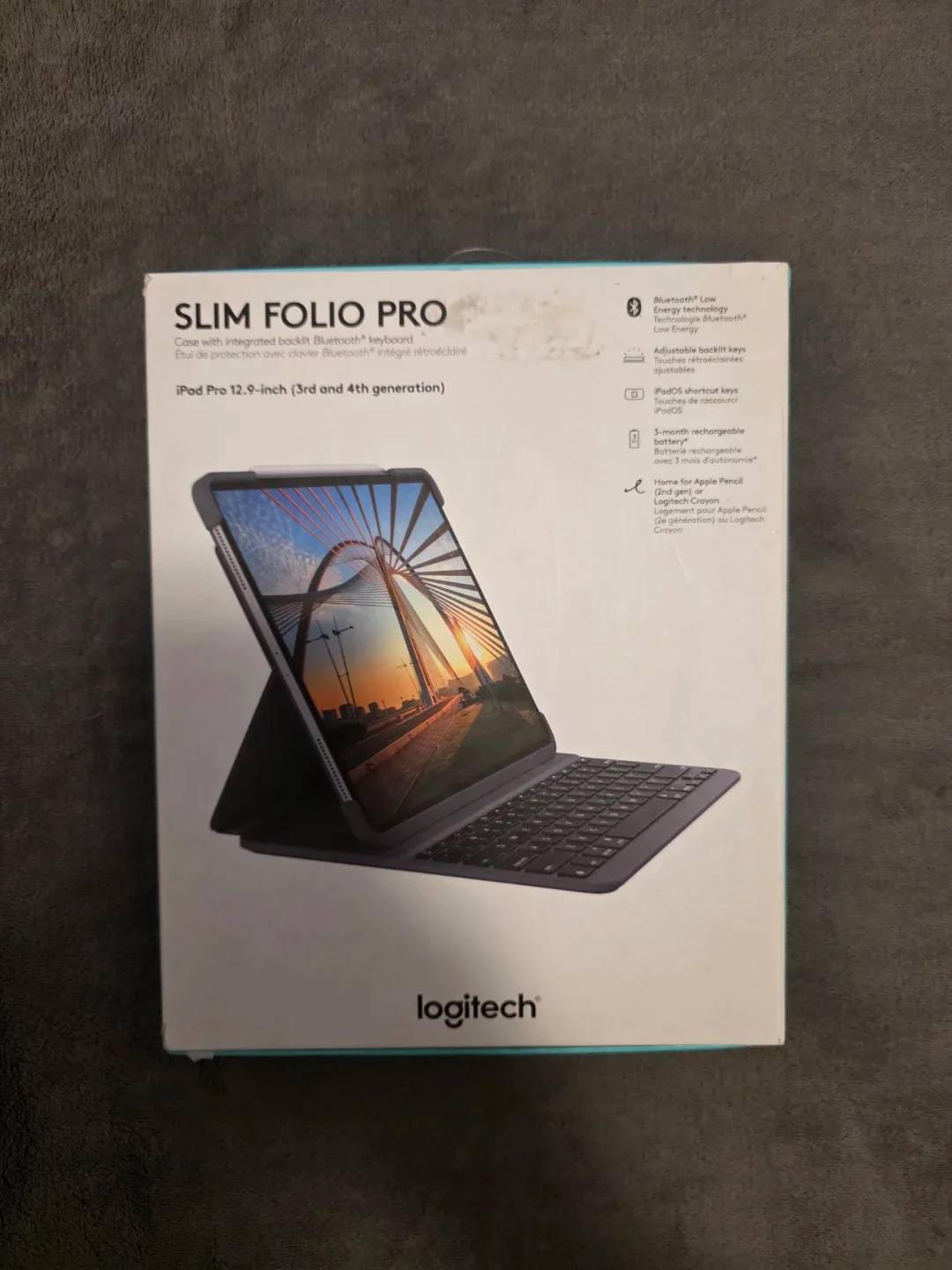 Logitech Slim Folio Pro Keyboard For Apple iPad Pro 12.9"