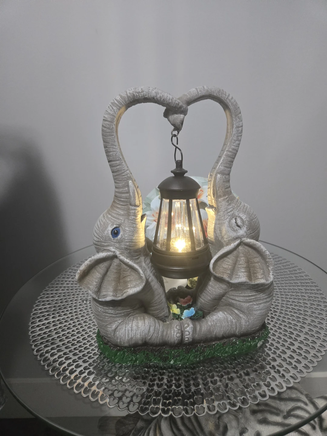 Elephant Couple Table Lamp New