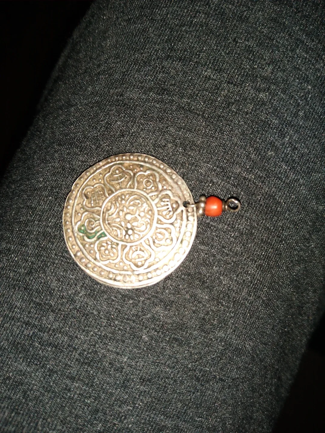 Antique Tibetan sterling silver coin
