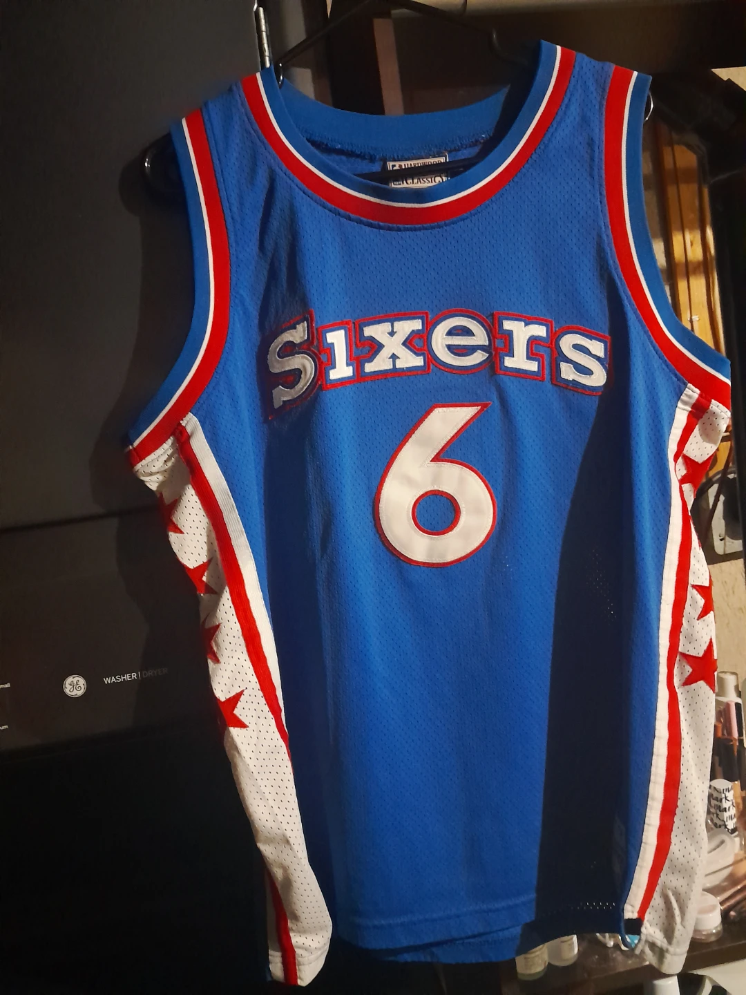 Philadelphia 76ers Erving #6 Vintage Jersey - Hardwood Classics