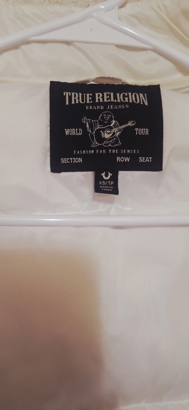 AUTHENTIC True Religion White Puffer Jacket XS - photo 3