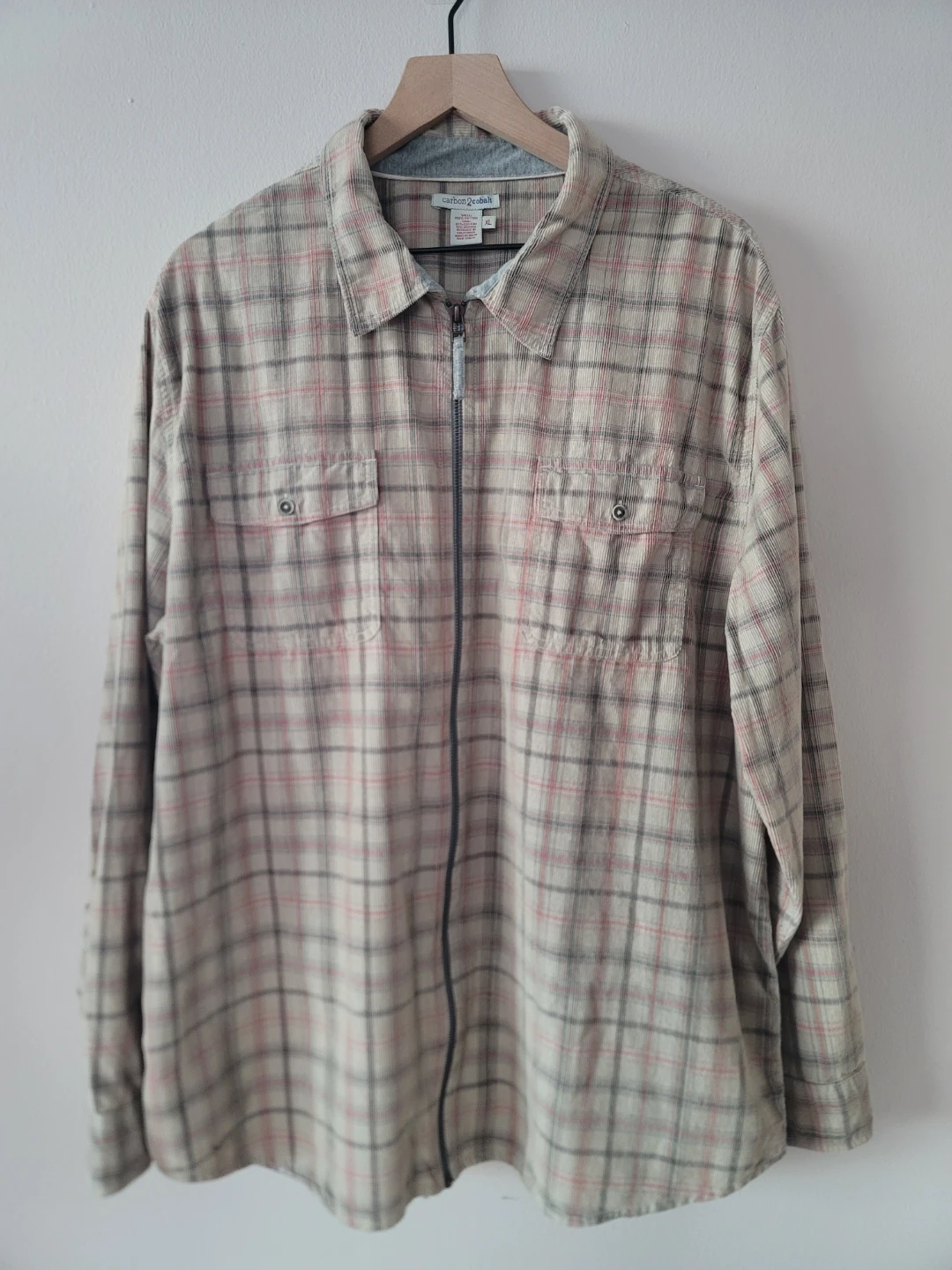 Carbon2Cobalt Plaid Shirt Jacket - XL