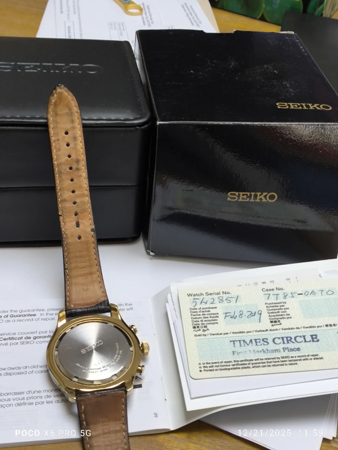Seiko 7T85-0A70 Chronograph Watch - photo 5
