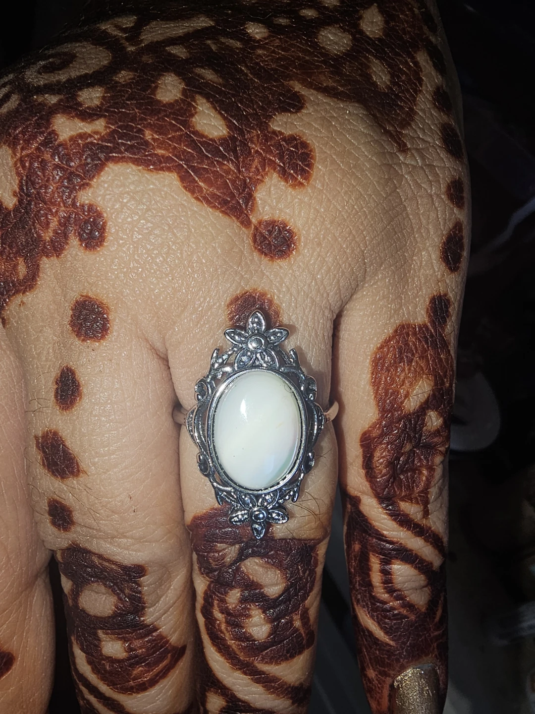 Vintage Style Morher of pearl Ring - photo 2
