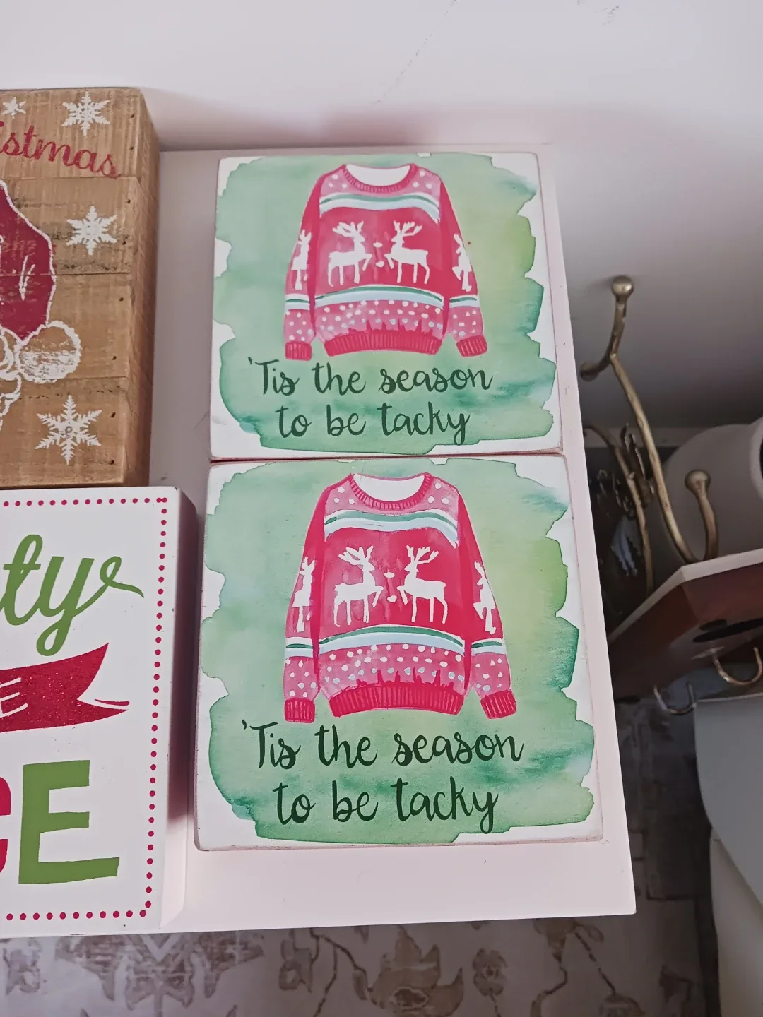 Fun & Rustic Christmas Wood Sign Bundle (4 Pcs) image indicator(3)