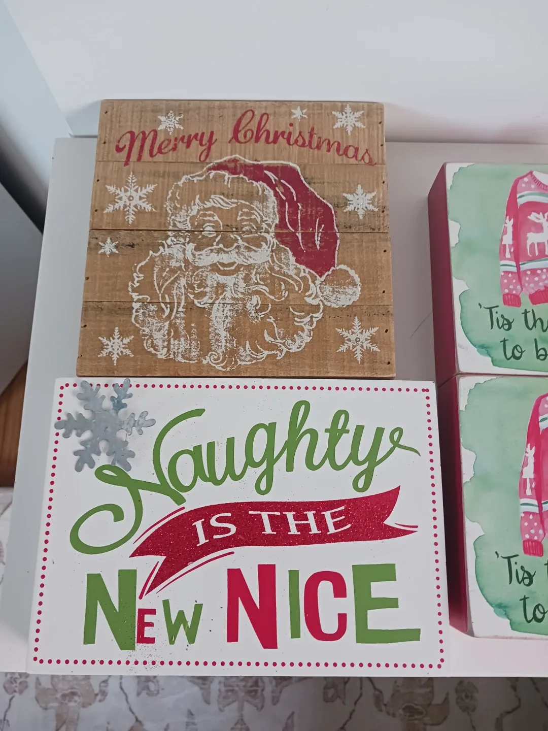 Fun & Rustic Christmas Wood Sign Bundle (4 Pcs) image indicator(4)