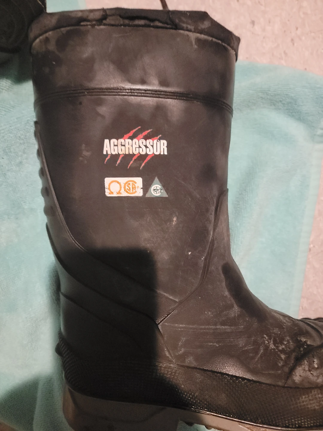 Aggressor Black steel toe rubber Boots - photo 2