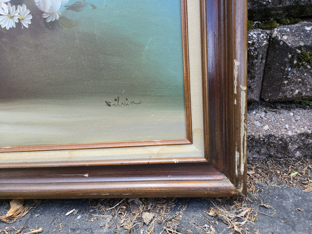 Vintage Floral Oil Painting - photo 4