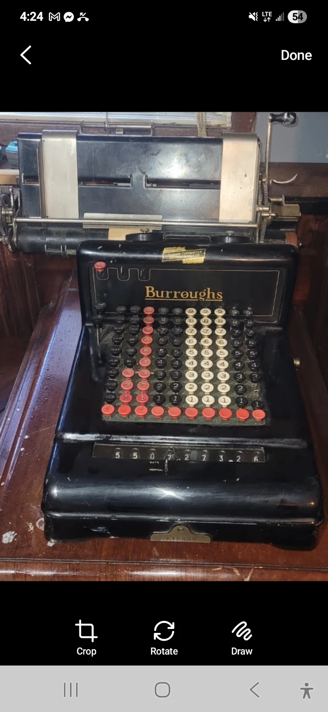 Vintage Burroughs Adding Machine