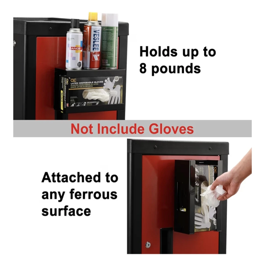Black Magnetic Glove Dispenser Box, Wall Mount - photo 3