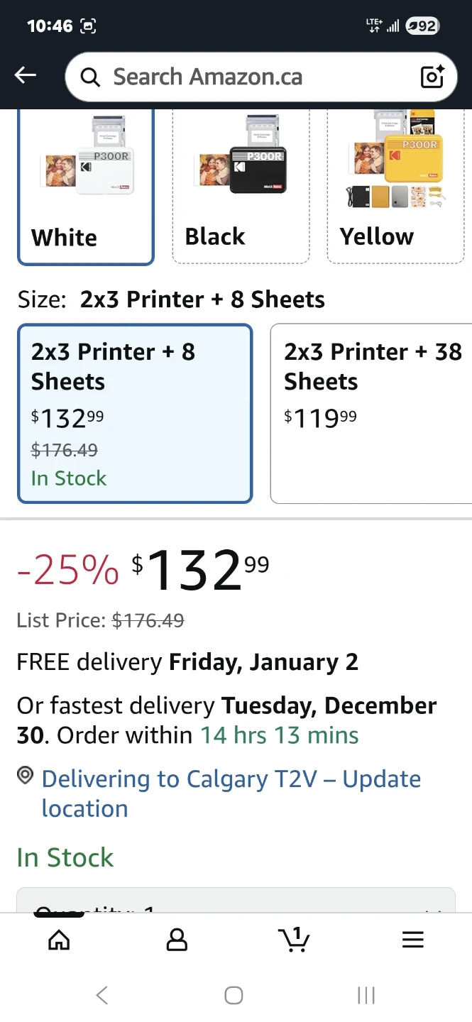 New Kodak Mini 2 Retro Photo Printer - White - photo 2