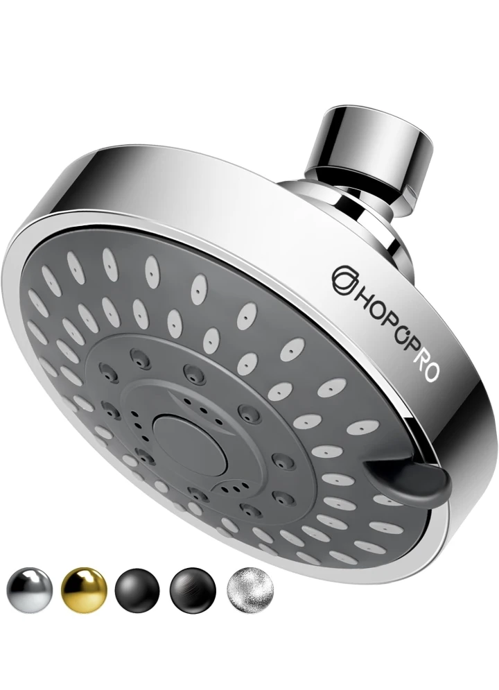 HOPOPRO 5 Spray Patterns Shower Head - Chrome