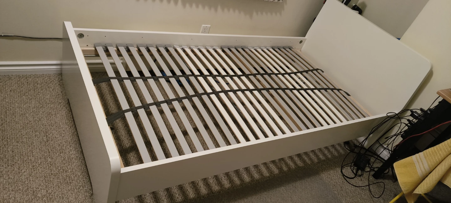 Twin size bed frame with slats IKEA Hemnes White