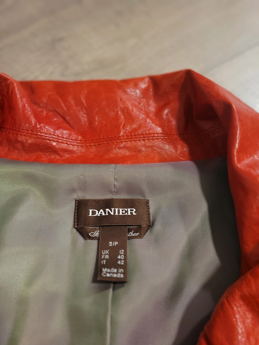 Danier Red Leather Jacket - Size S - photo 2