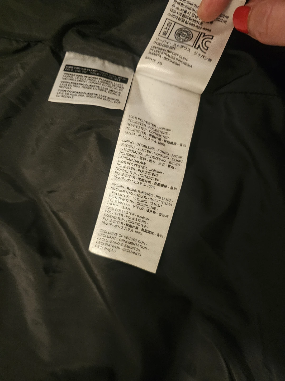Levi's White Puffer Coat S (unisex) - photo 3