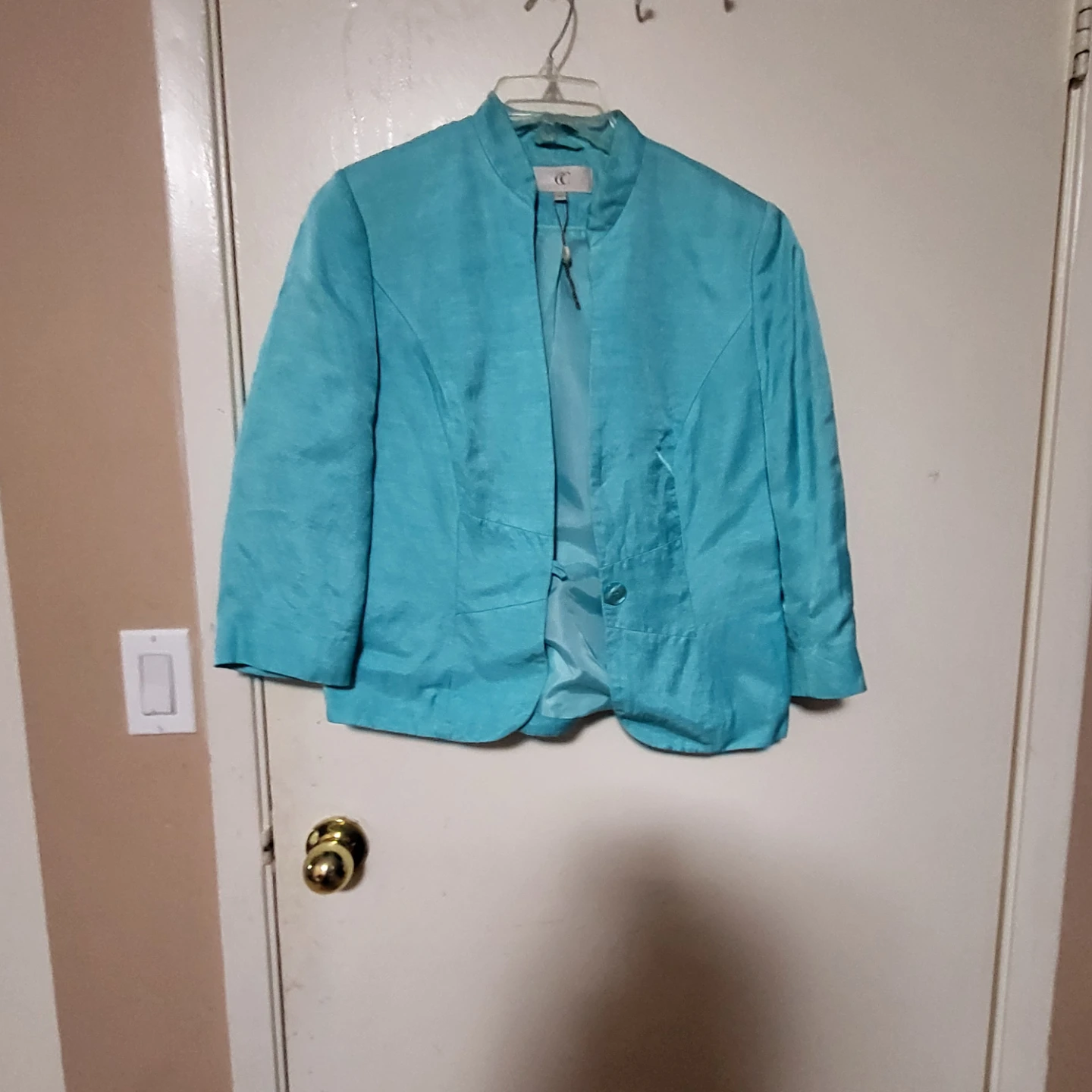 CC Turquoise Blazer - Size 12