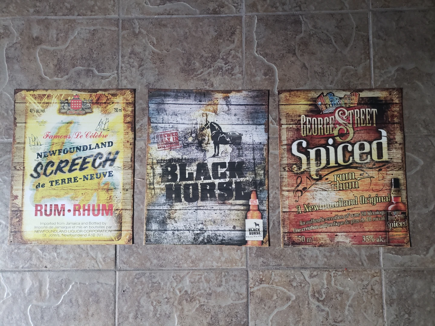 Newfoundland Screech & Rum Metal Signs