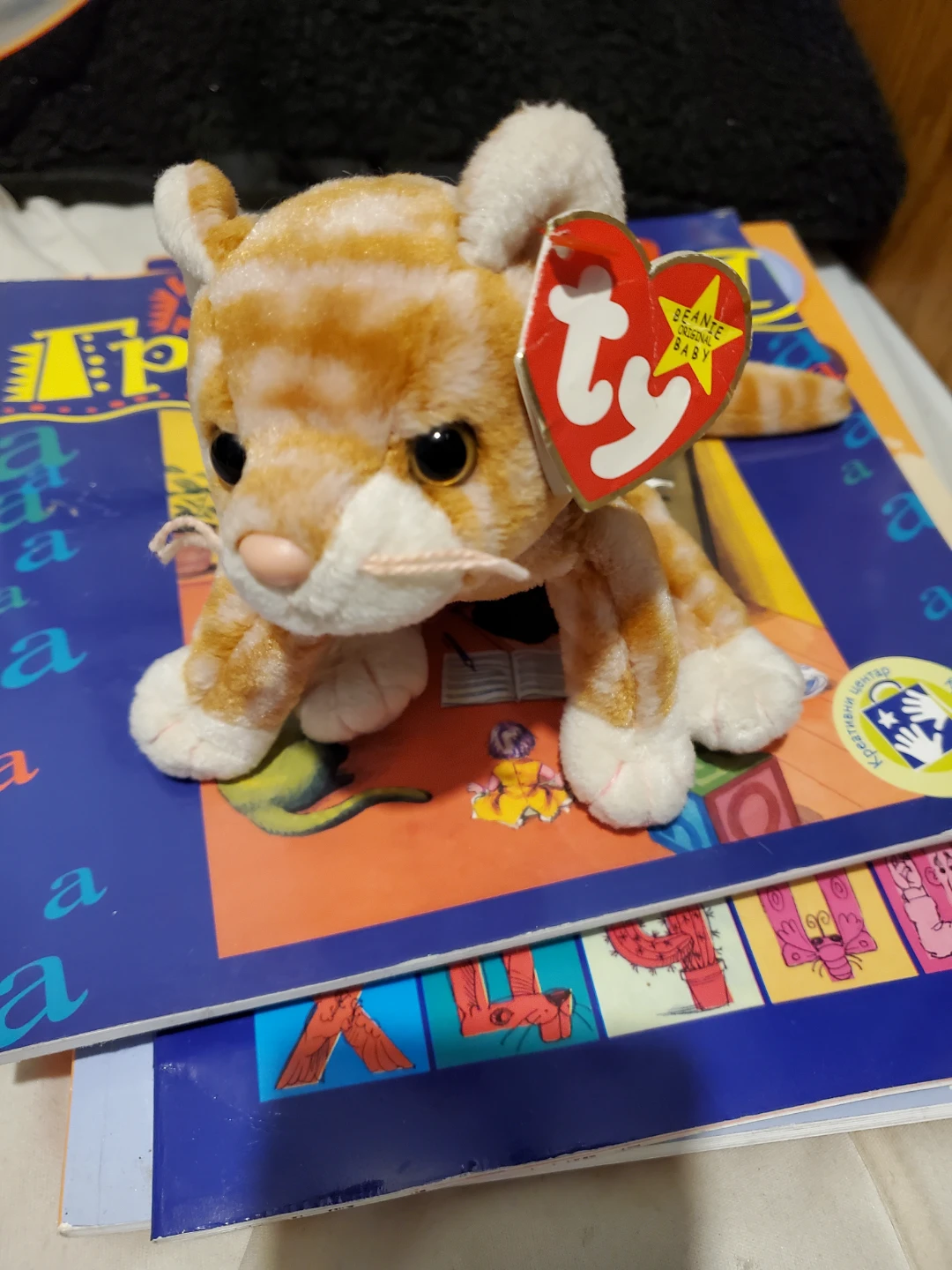 Vintage orange cat "Amber" beanie baby - photo 2