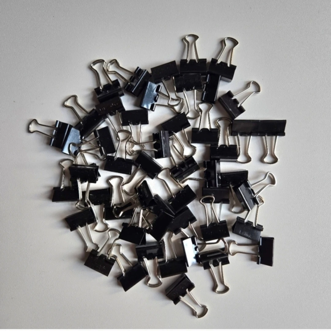 Black Binder Clips - Office Supplies