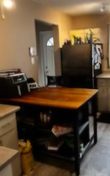Kitchen Island with Wood Top