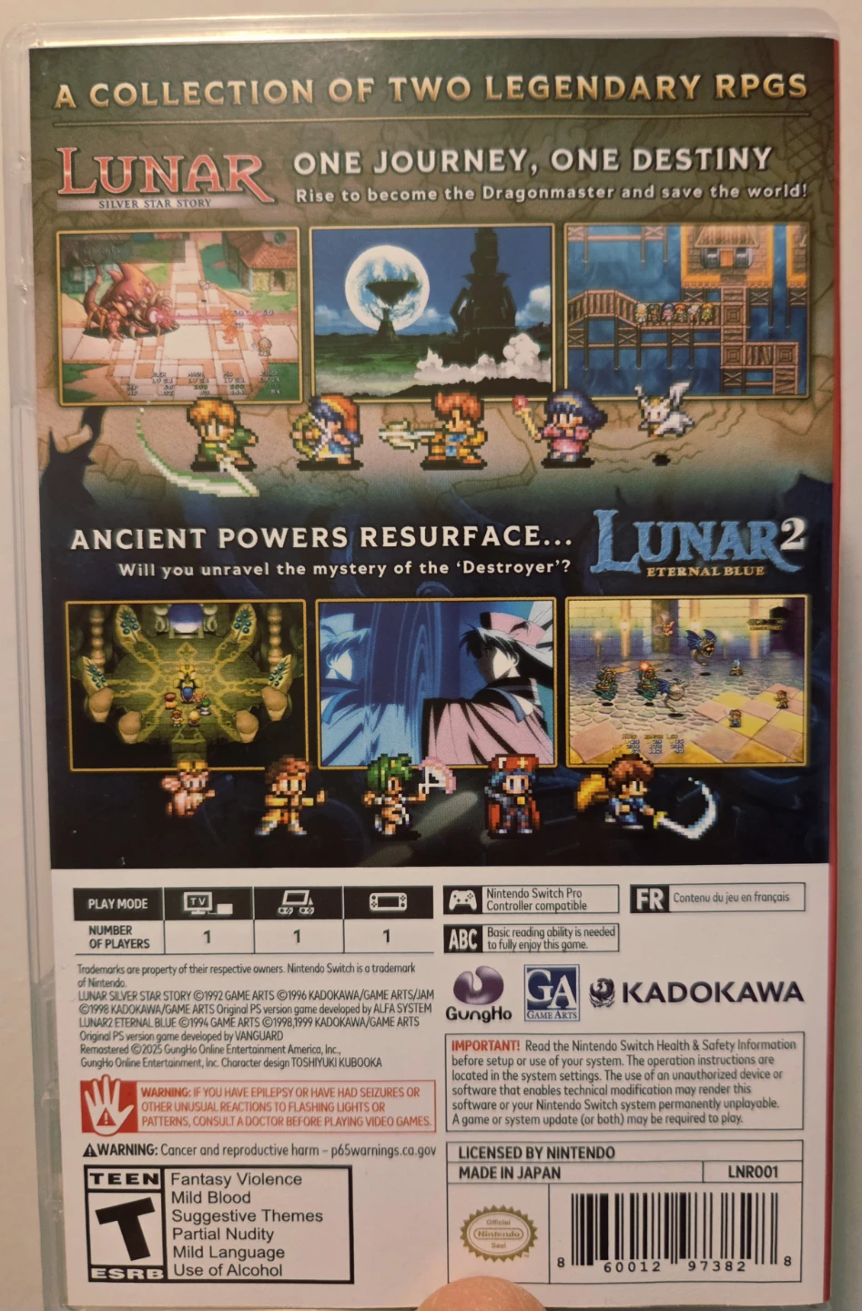Lunar Remastered Collection Nintendo Switch Game - photo 2