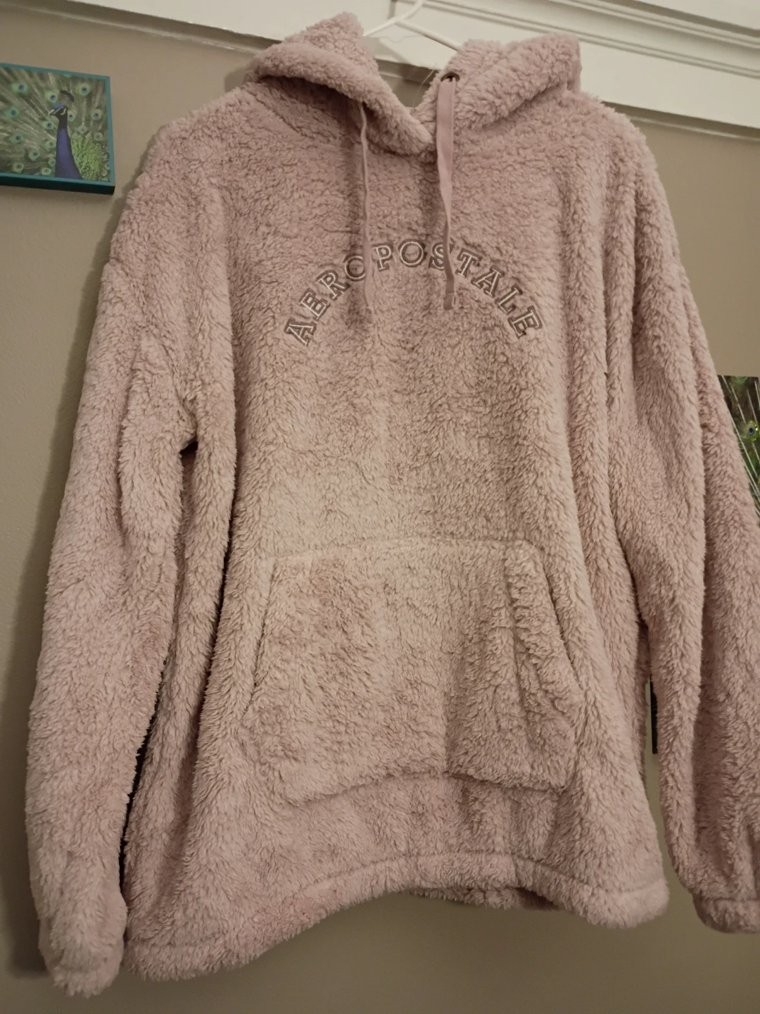 Aeropostale Pink Fuzzy Hoodie - Size M