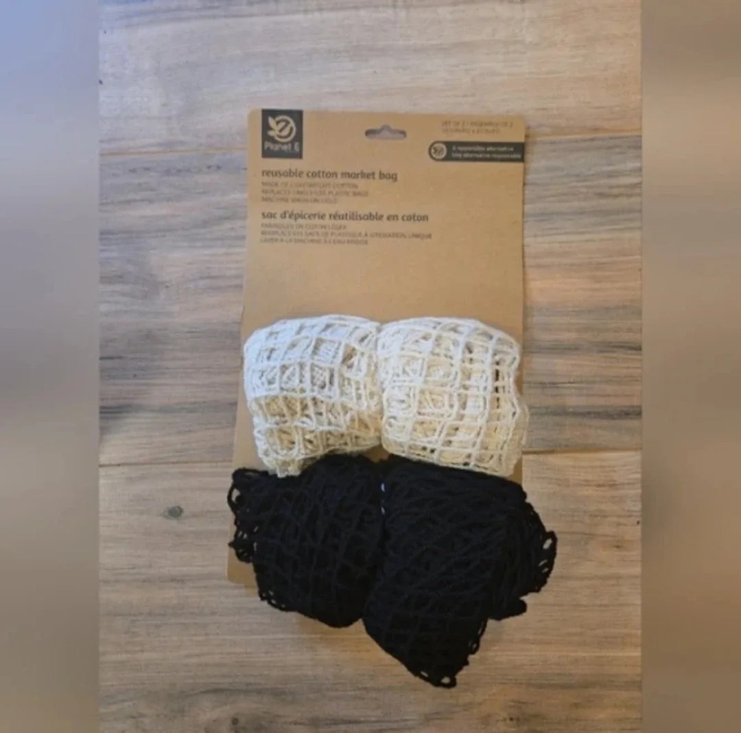 Planet E Reusable Cotton Market Bag - Set of 2