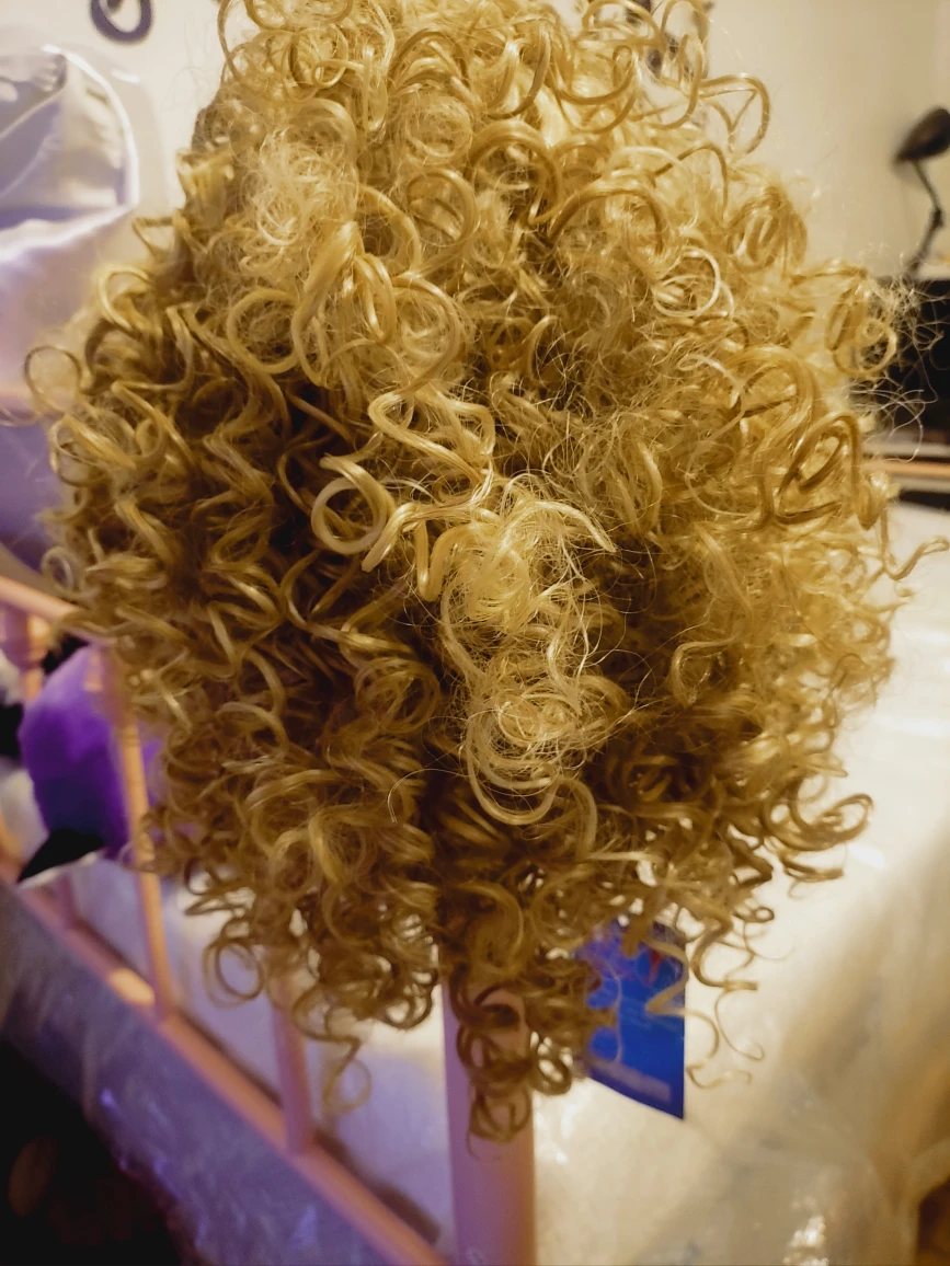 #Cleanout Blonde Curly Wig - Color 27/30/144/613 New