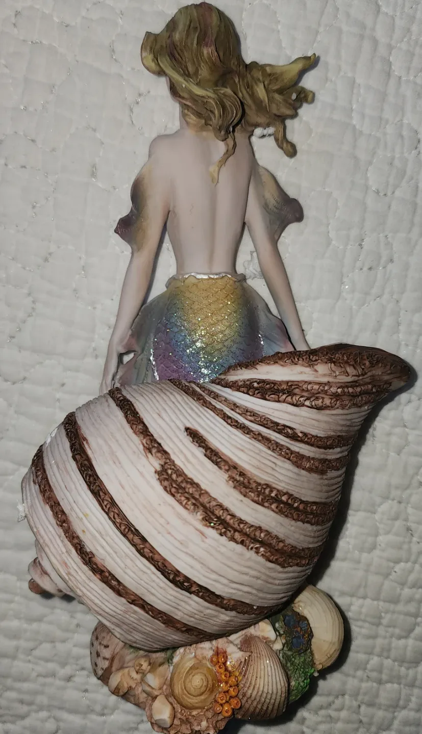 New Shimmering Mermaid Figurine – Sparkly Tail • Seashell image indicator(2)