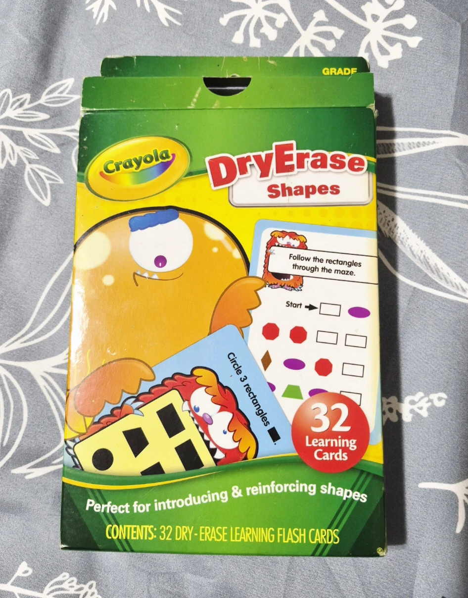 Crayola dry erase shapes kit with 32 learning cards!