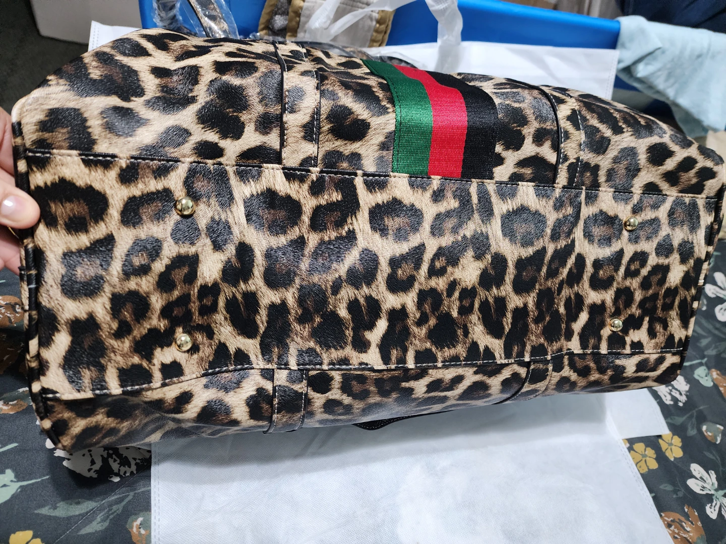 Vegan Approved Leopard Print Duffle Bag - photo 5
