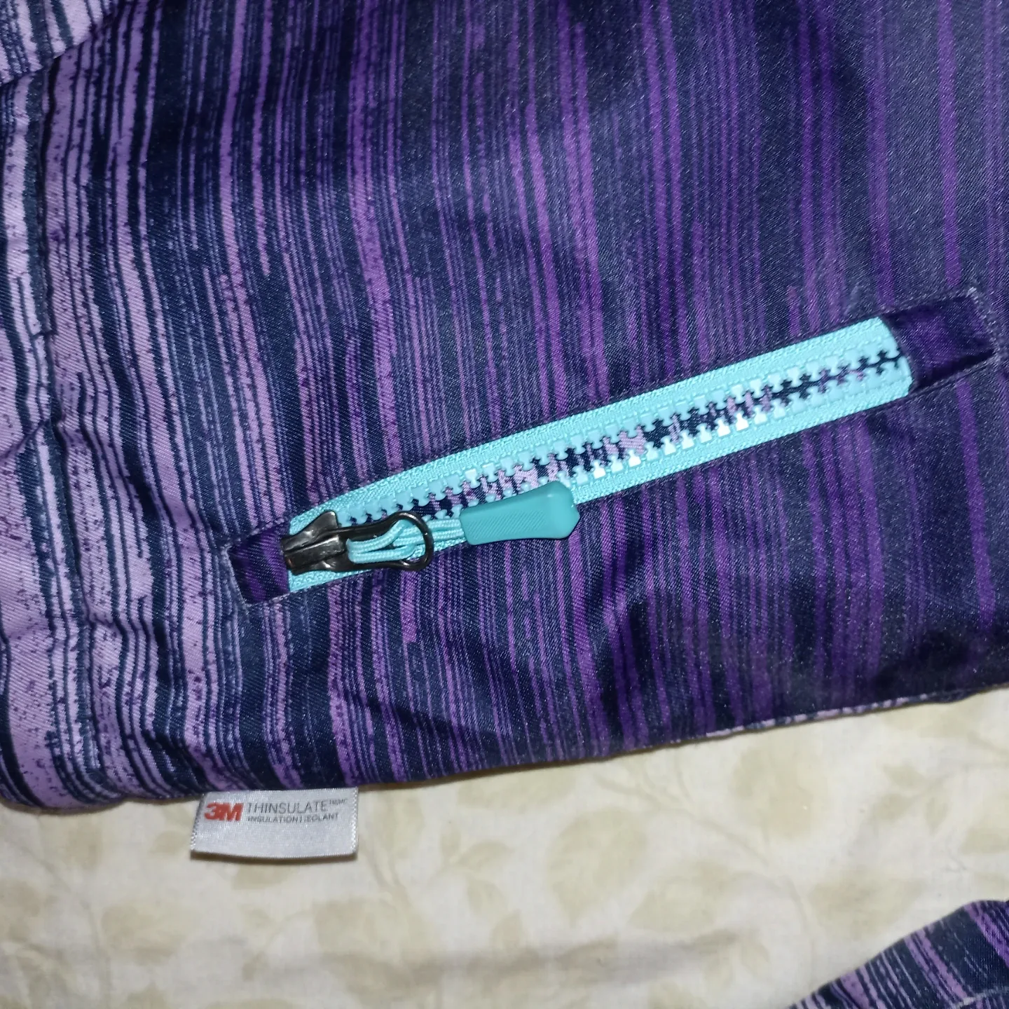 ‼️Sale‼️XMTN Purple & Blue Kids' Snowsuit Size 5 image indicator(3)