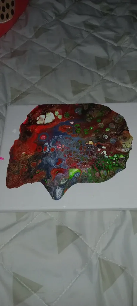 Acrylic Pour Painting on Canvas