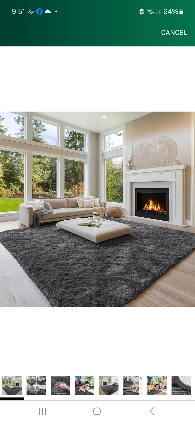 Grey Shaggy Area Rug - photo 2