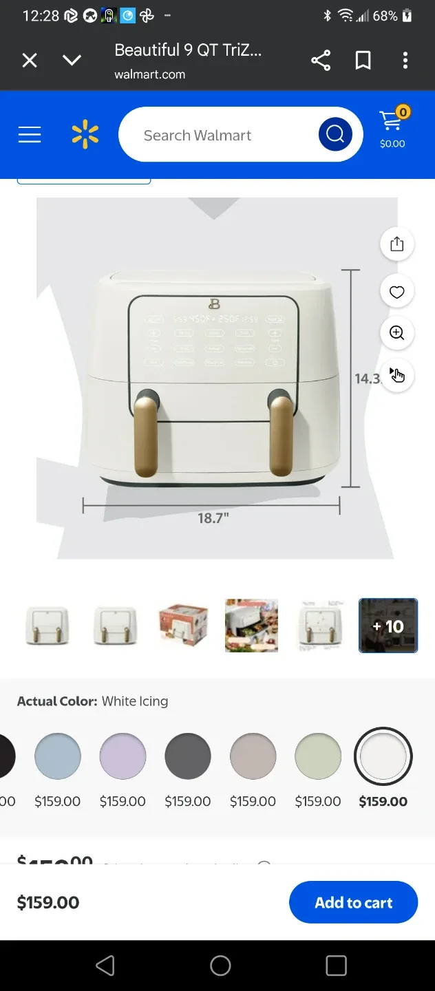 🧡BRAND NEW BEAUTIFUL 9 QUART WHITE AIR FRYER!