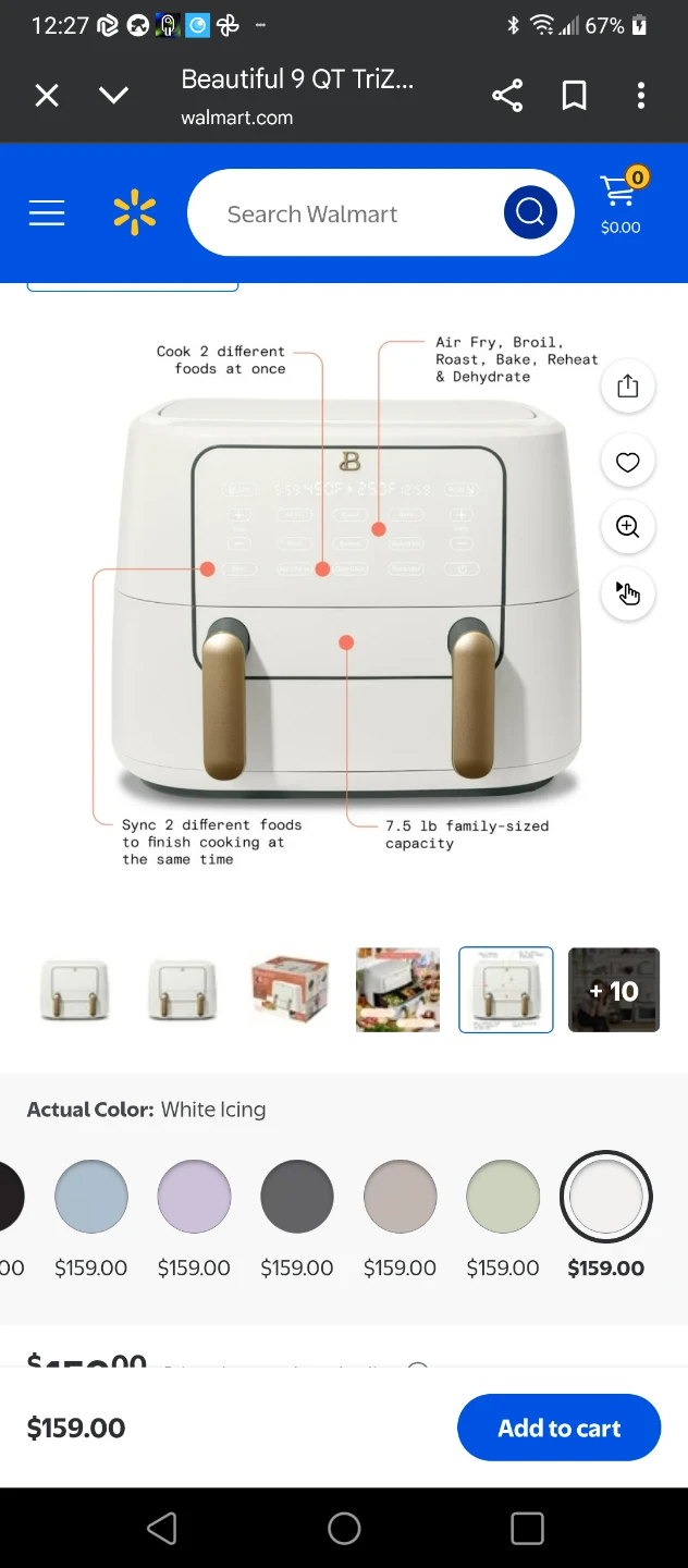 🧡BRAND NEW BEAUTIFUL 9 QUART WHITE AIR FRYER! - photo 2
