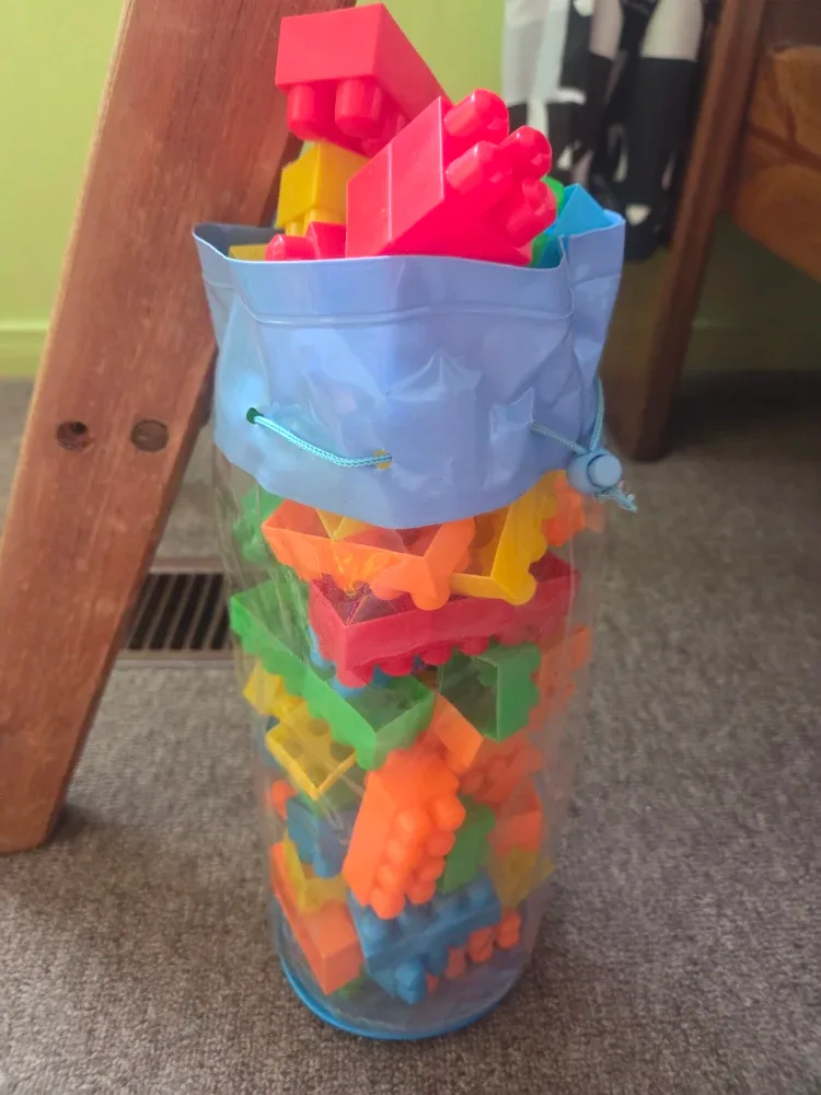 #Cleanout Colorful Building Blocks