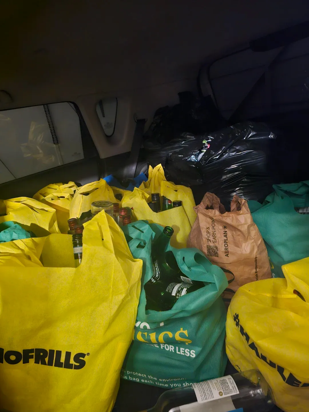 Beer cans, liquor bottles 150.00 worth