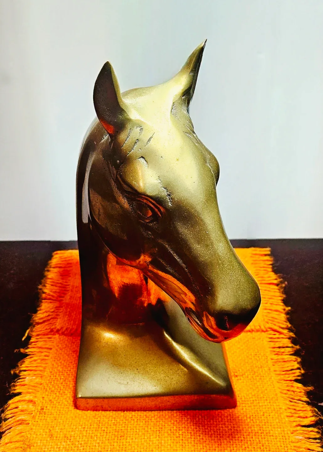 Brass Horse Head Bookend ♻️ #cleanout
