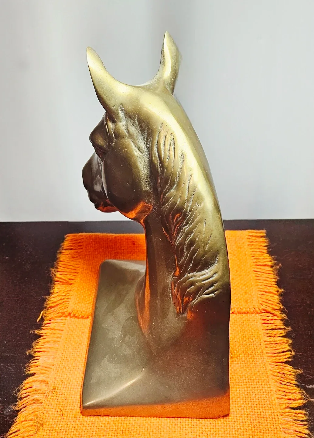 Brass Horse Head Bookend ♻️ #cleanout image indicator(3)