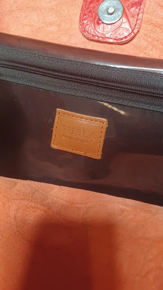 Furla Red Crocodile-Embossed Leather Tote Bag image indicator(3)