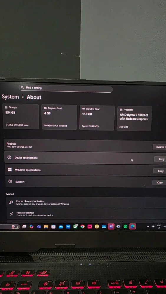 Asus ROG Strix G513QE Gaming Laptop image indicator(3)